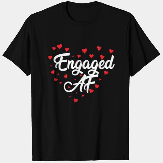 Funny Engagement T Shirts Engaged AF T Shirts