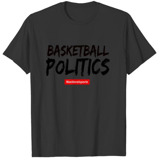 Basketball Politics - black paint T-shirt