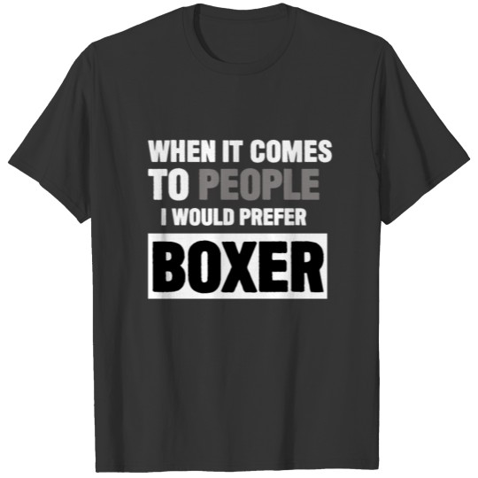 Boxer Owner Dog Gift Hate People Love Dogs XMAS T-shirt