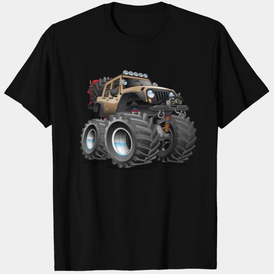 Off road 4x4 desert tan jeeper cartoon T Shirts