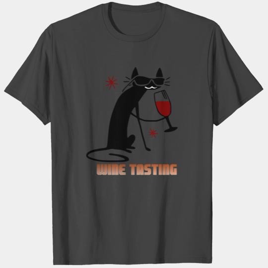 Cat Wine Tasting Sunglasses Maine Coon Persian T Shirts
