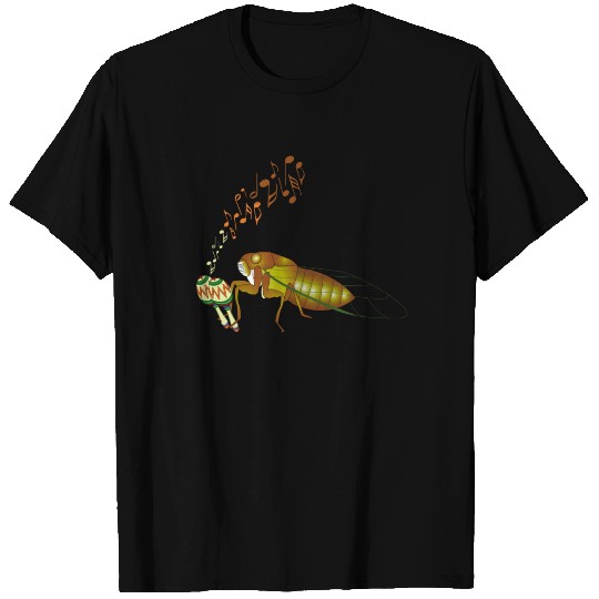 Cicada Playing a maracas T Shirts