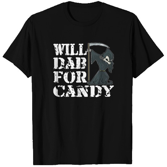 Funny Halloween Grim Reaper Will Dab For Candy. T Shirts