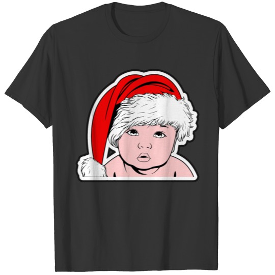 Baby boy Christmas hat Cute Newborn T Shirts
