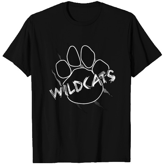 Wildcats Paw Claw Print Mascot School Pride T Shirts
