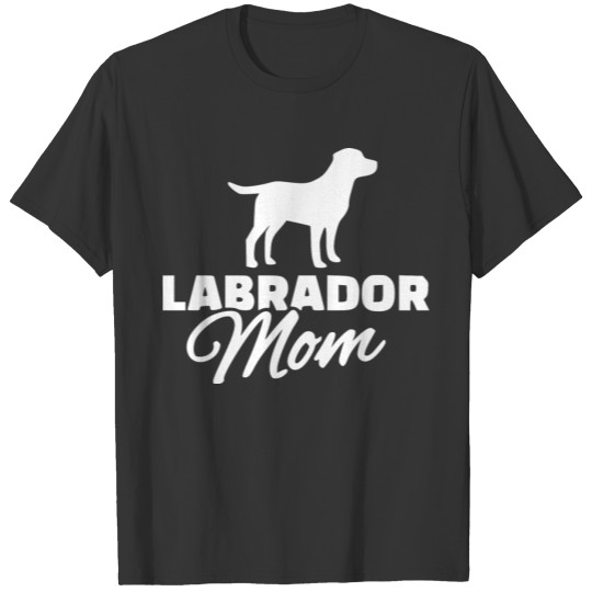 labrador mom white T-shirt