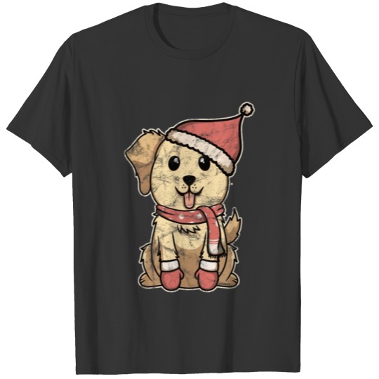 Retriever with Golden Fur Vintage Christmas Gift T-shirt
