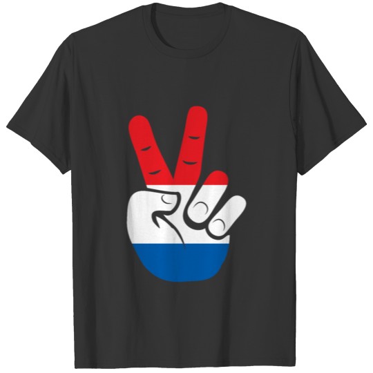 Peace Hand Sign Gift Christmas Birthday T-shirt