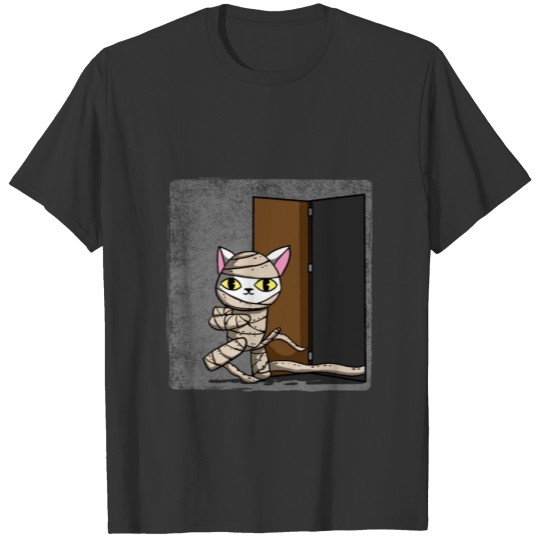 Mummy cat halloween gift T-shirt