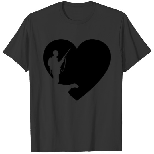 Hunt heart shooting sport gift T-shirt