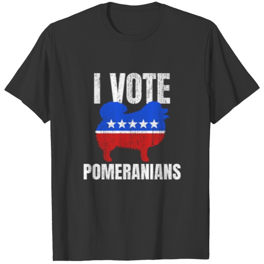 Funny Pomeranian Dog Election Campaign Gag Gift T Shirts