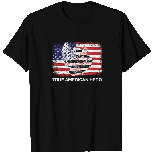 True American Hero Turkey Hunting USA Flag T Shirts