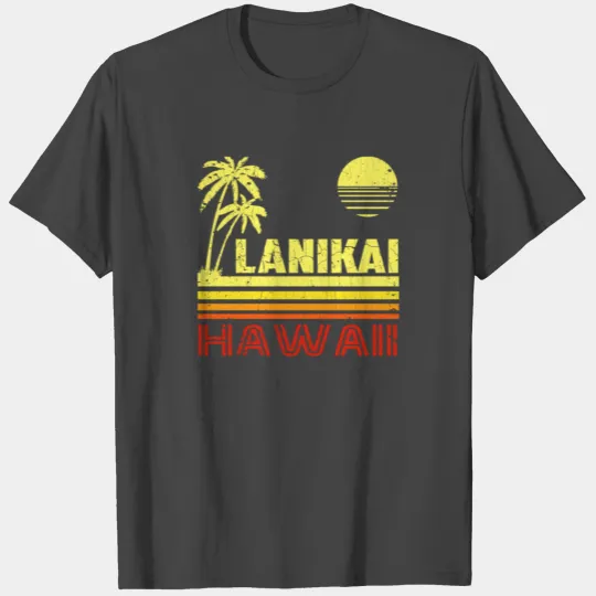Surfing Lanikai Hawaii T Shirts Retro Surfer T Shirts Big