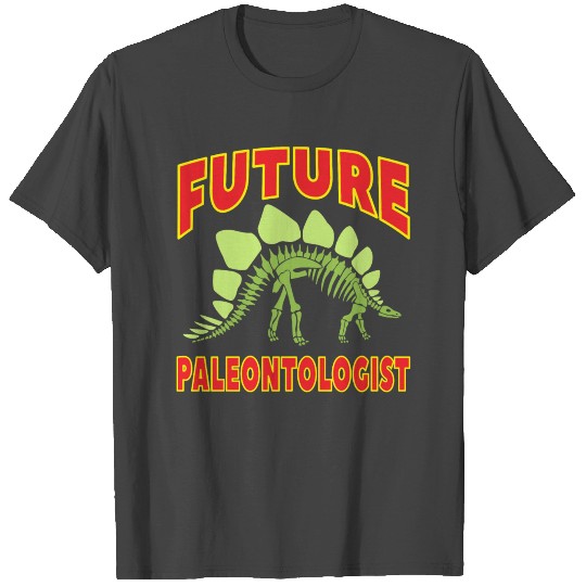Future Paleontologist Stegosaurus Green Skeleton T Shirts