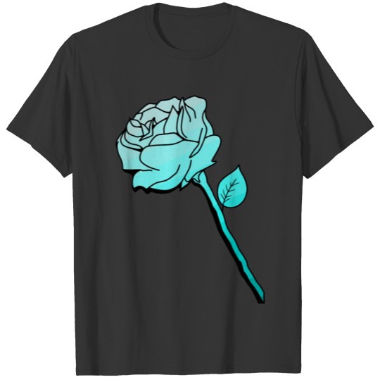 Blue Gradient Rose T Shirts