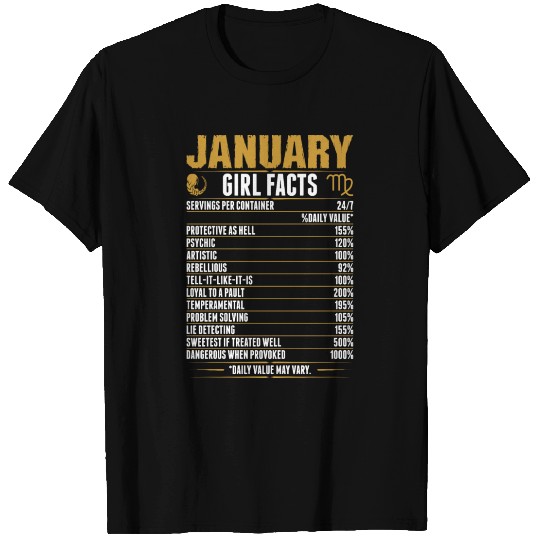 January Virgo Girl Facts T Shirts