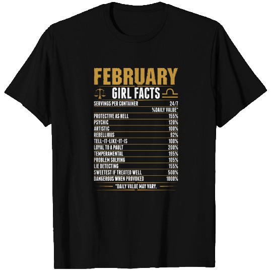 February Libra Girl Facts T Shirts