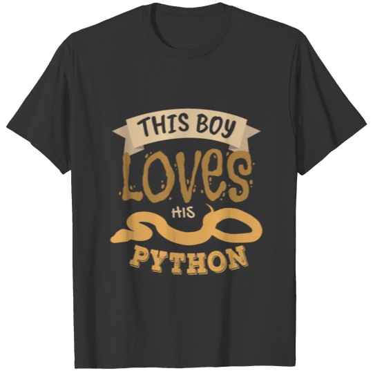 This Boy Loves His Ball Python Snake Cute Kids T Shirts