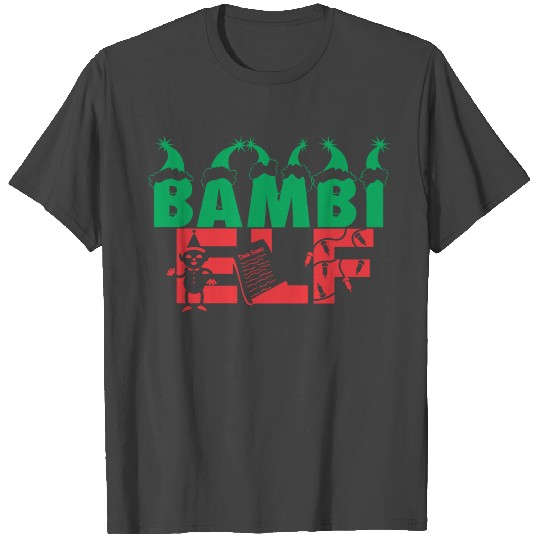 Bambi Elf Xmas Christmas Hat Santa Season T Shirts