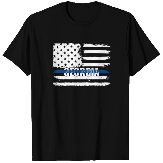 GA Georgia State Police Gift for Policeman, Cop T Shirts