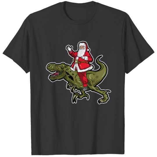 Christmas Santa T-Rex T-shirt