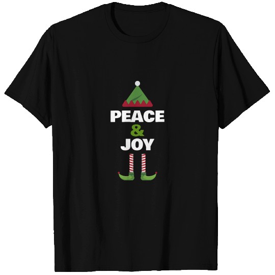 Peace and Joy Christmas Helper Elf T Shirts