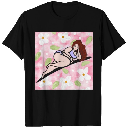 Red in Lilac T Shirts