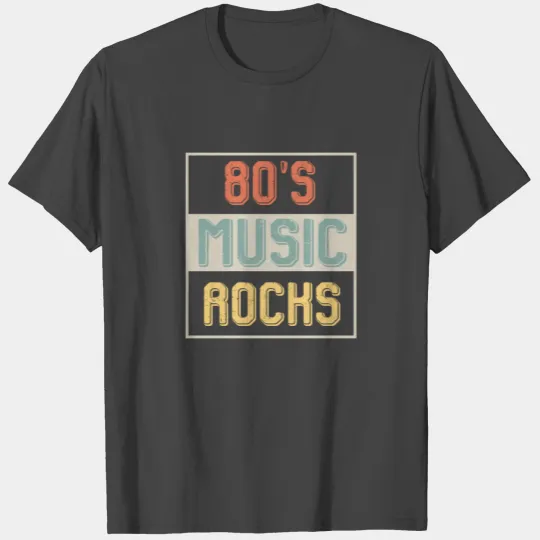 80s Music Rocks T Shirts. Vintage 80s Style Retro