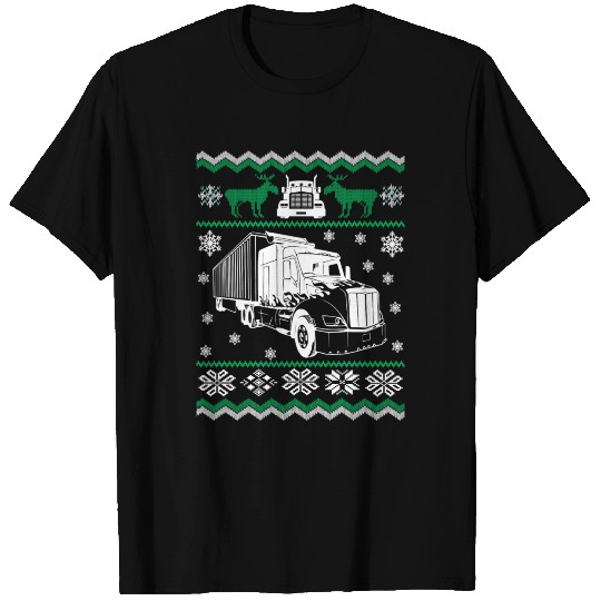 Truck driver Ugly Christmas Sweater T Shirts