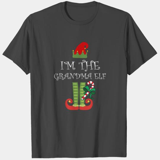 I'm The Grandma Elf Matching Family Christmas T Shirts