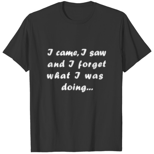 I came I saw and I forget what I was doing - Funny T-shirt