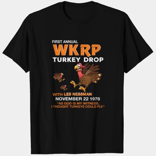 Thankgiving First Annual WKRP Turkey drop T Shirts