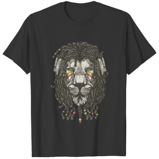 Funny Reggae - Lion - Music Love Expression T Shirts