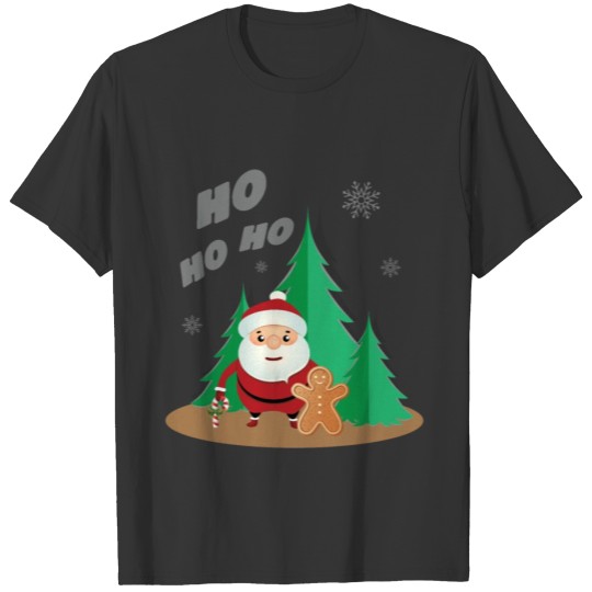 Santa with Christmas tree T Shirts