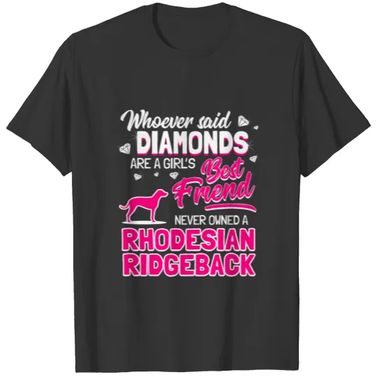 Rhodesian Ridgeback Diamonds Girlie Dog Owner Gift T Shirts