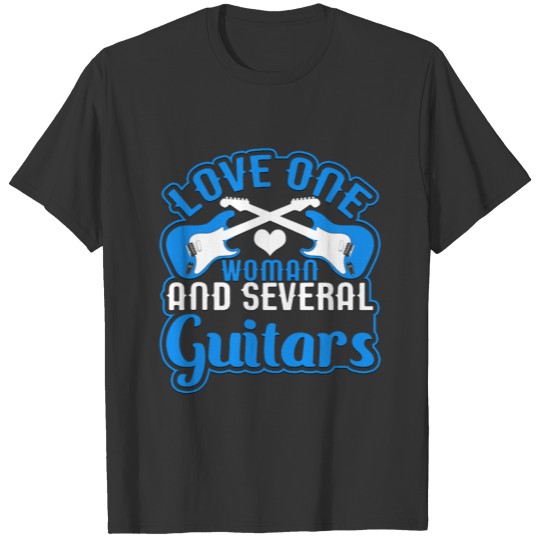 Love One Woman And Several Guitars Graphic Strings T-shirt