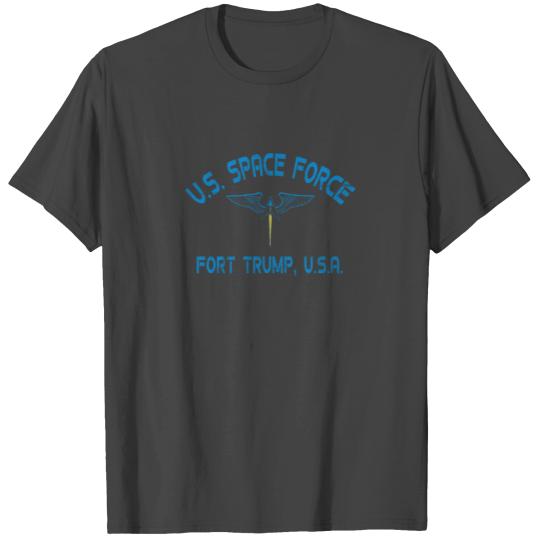 Space Force Ship USA Galactic Military Wings Fort T Shirts