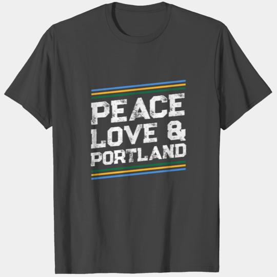 Awesome Retro 1960S Peace Love Portland Oregon T Shirts