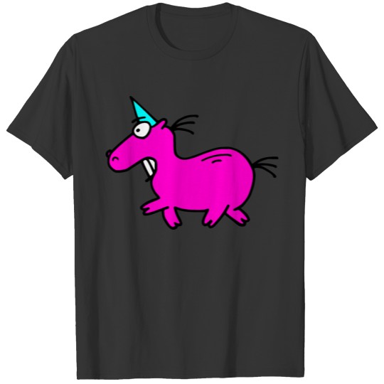 pink running unicorn T Shirts