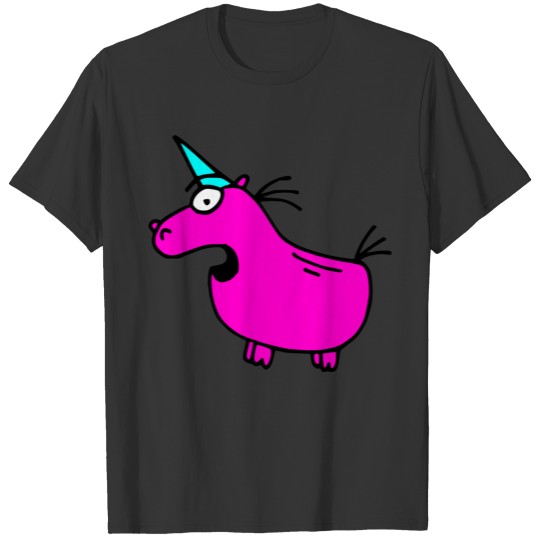 pink surprised unicorn T Shirts