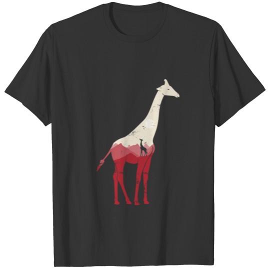 giraffe gift legs neck dotted T-shirt