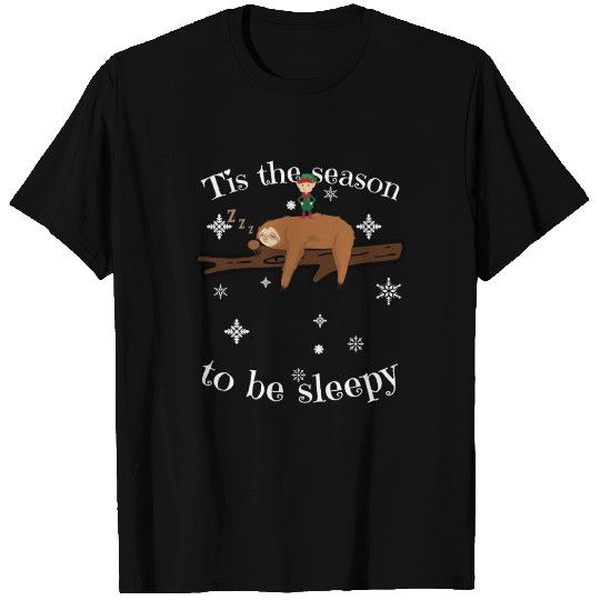 Sloth Late Sleepers Christmas Sleep Sleepy Lazy T Shirts