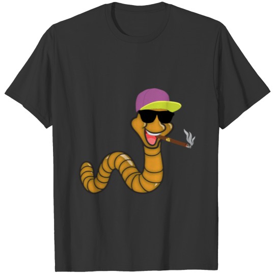 Cool Party Earthworm With Cap T-shirt