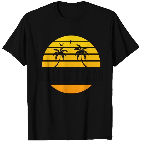 Malibu Beach black T Shirts
