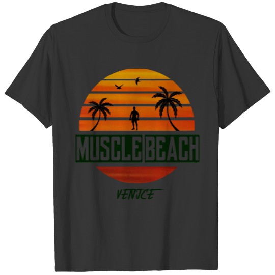 MUSCLE BEACH black T Shirts