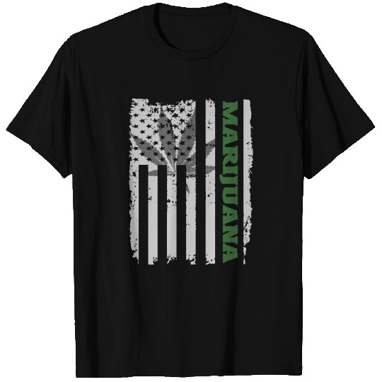 American Marijuana Flag T Shirts