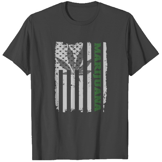 American Marijuana Flag T Shirts