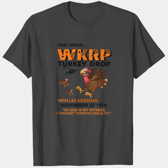 First annual WKRP Turkey Drop with Les Nessman T Shirts
