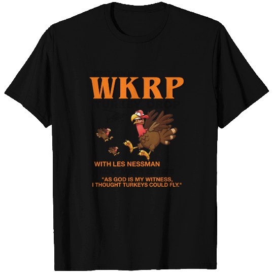 First annual WKRP Turkey Drop with Les Nessman Fun T Shirts