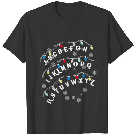 Alphabet Wall Christmas Lights - Merry And Bright T Shirts